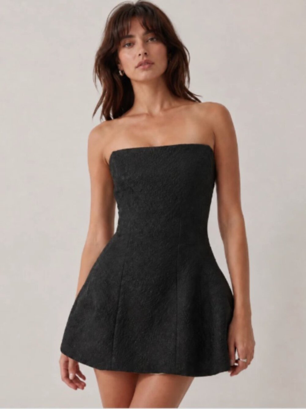 SAINTS AND SECRETS Black Strapless Dress-SIZE M
